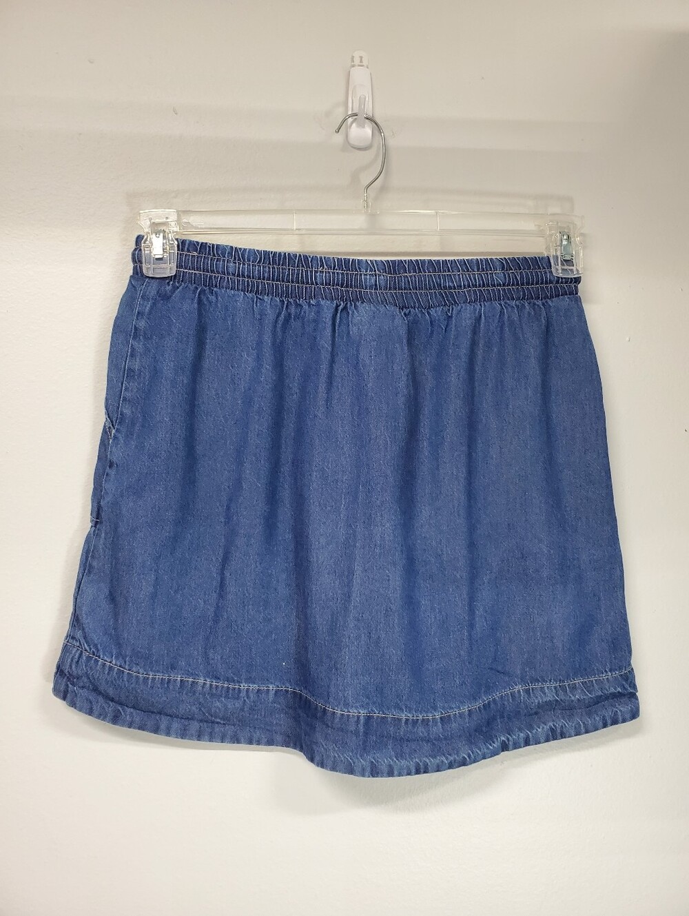 Universal Thread Chambray Denim Skirt Mini Small Academia Festival Hippie Boho - Picture 3 of 6